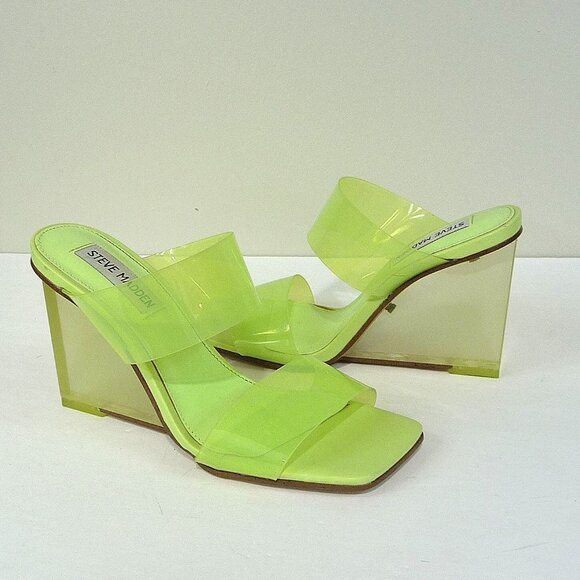 Steve Madden ISA Clear Wedge Heels SIZE 6 - Picture 1 of 14